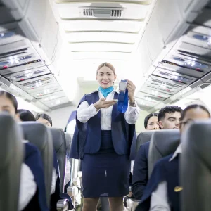 Tripulante de Cabina de Pasajeros de la Escuela de Aviación Halcones